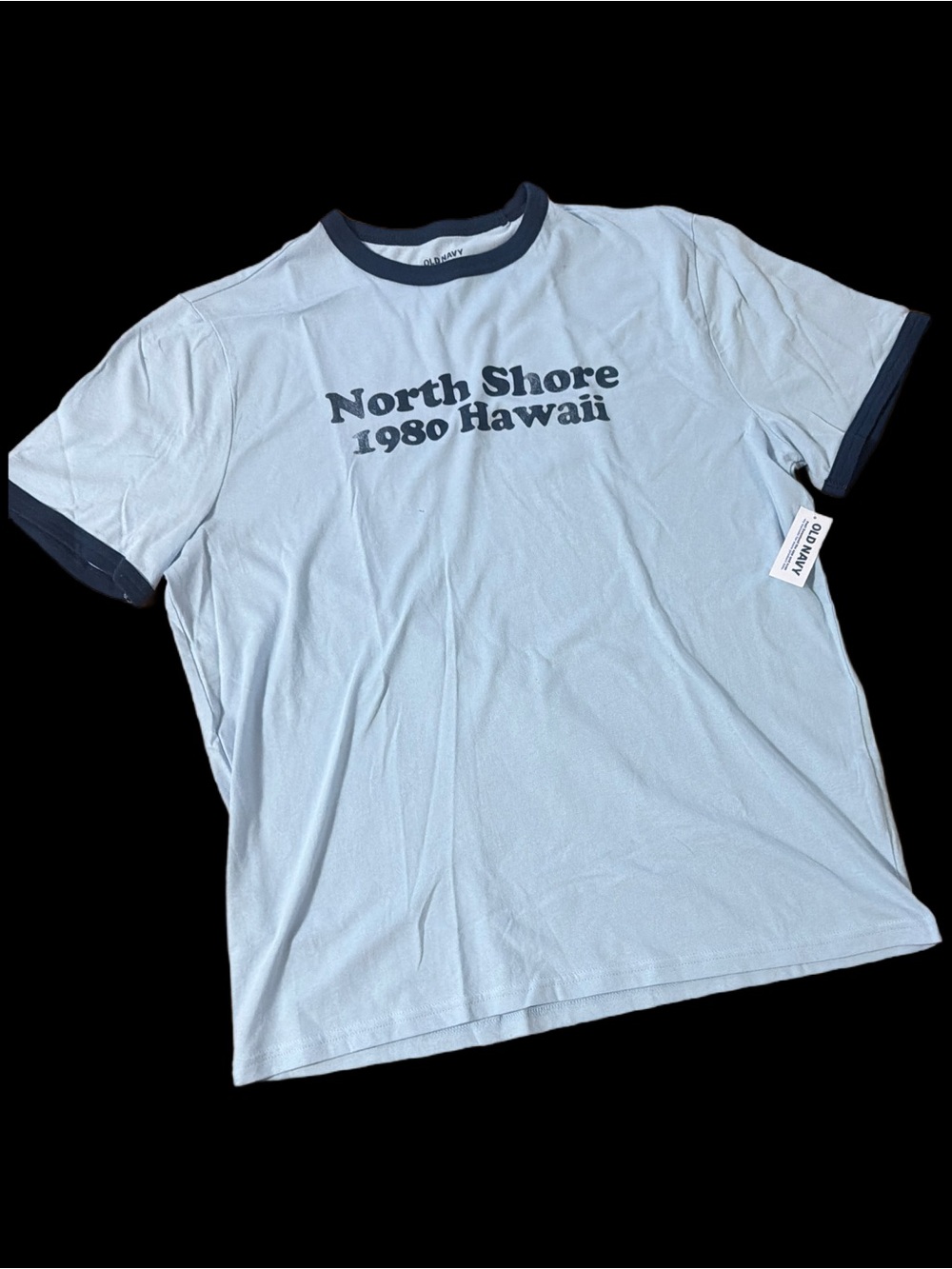 Old Navy Men’s Ringer T Light Blue /Navy size Medium *NWT*
